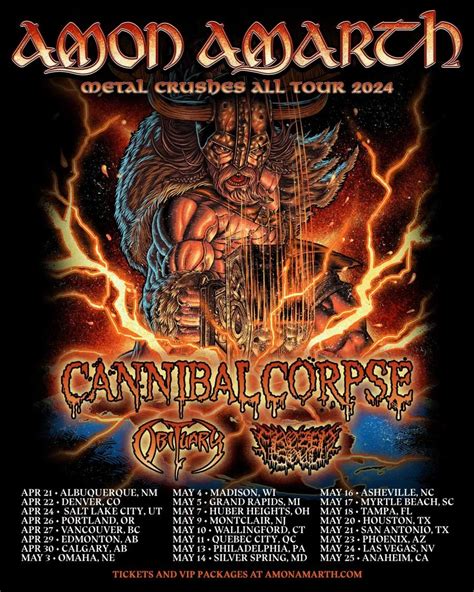 amon amarth upcoming events|Amon Amarth tour dates & tickets 2024 